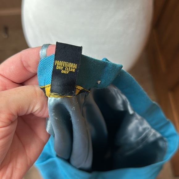 Anthropologie Plenty Tracy Reese Appliqué Wool Lined Turquoise Skirt - L - Picture 8 of 8